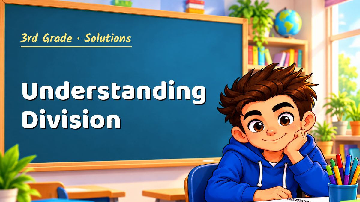 3rd Grade math worksheet solutions: Understanding Division – Maths PDF