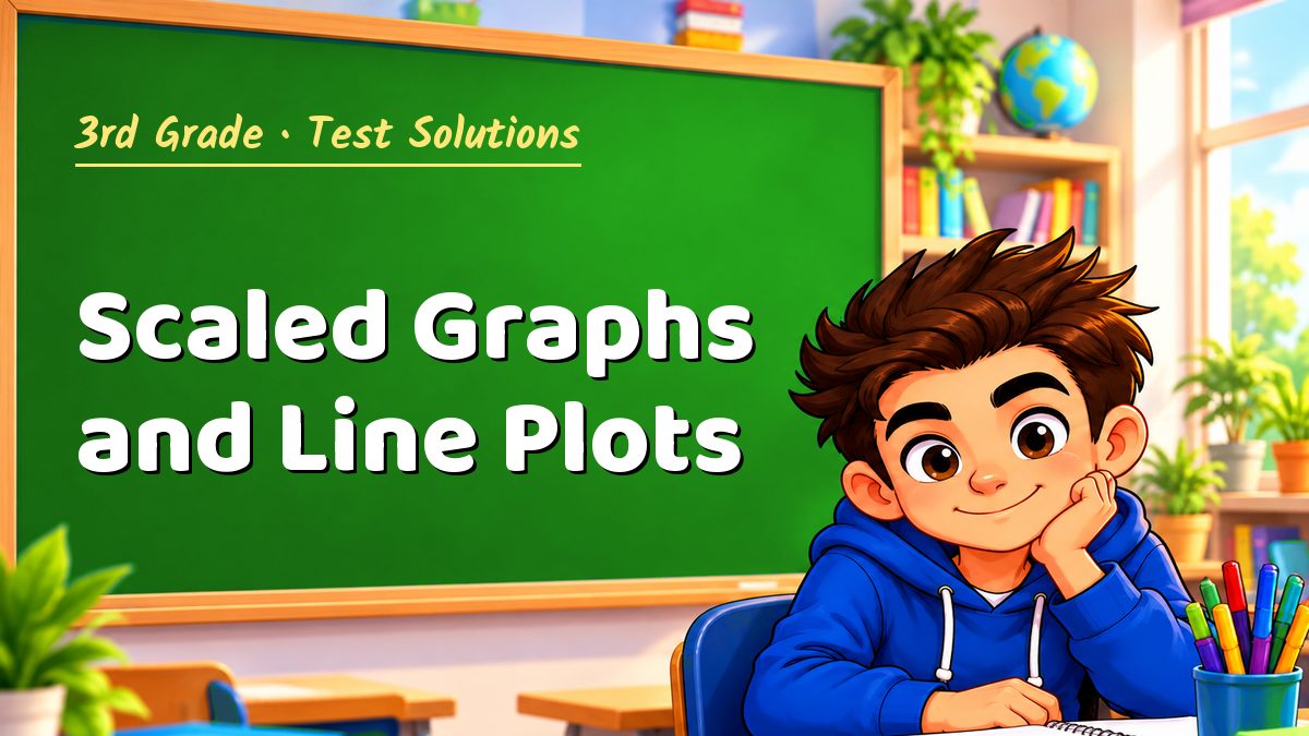 3rd Grade math test solutions: Scaled Graphs and Line Plots – Maths PDF