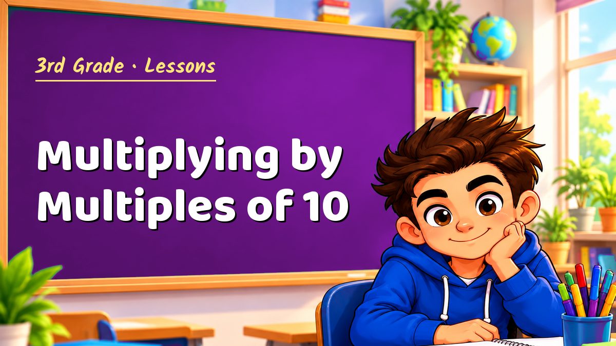 3rd Grade math lesson: Multiplying by Multiples of 10 – Maths PDF