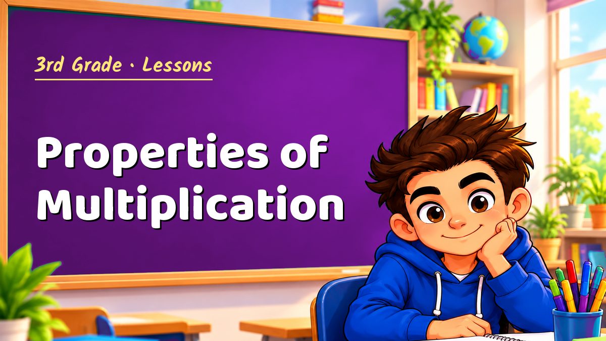 3rd Grade math lesson: Properties of Multiplication – Maths PDF