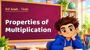 3rd Grade Properties of Multiplication Test with Point Values (PDF)