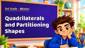3rd Grade Quadrilaterals and Partitioning Shapes Quiz: 10 Questions with Explanations