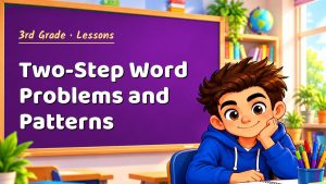 3rd Grade Two-Step Word Problems and Patterns Lesson (Free PDF)