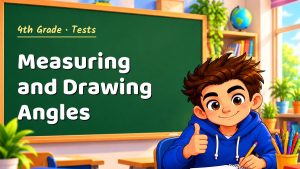 4th Grade Measuring and Drawing Angles Test with Point Values (PDF)