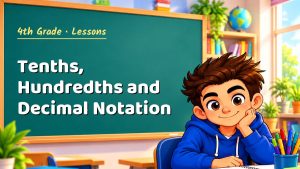 4th Grade Tenths, Hundredths and Decimal Notation Lesson (Free PDF)