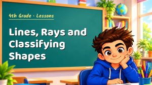 4th Grade Lines, Rays and Classifying Shapes Lesson (Free PDF)