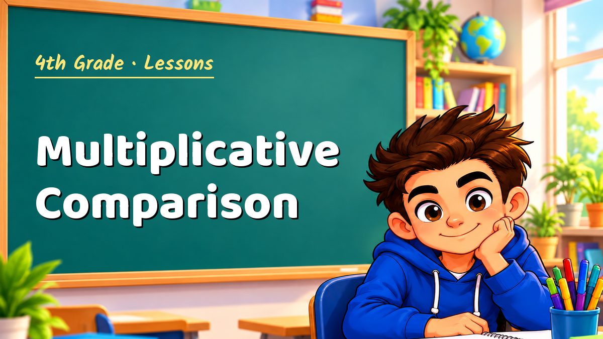 4th Grade math lesson: Multiplicative Comparison – Maths PDF