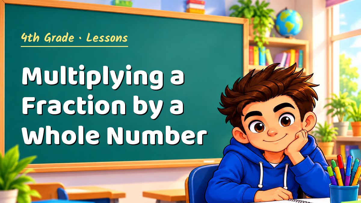 4th Grade math lesson: Multiplying a Fraction by a Whole Number – Maths PDF
