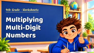 4th Grade Multiplying Multi-Digit Numbers Worksheet (PDF)