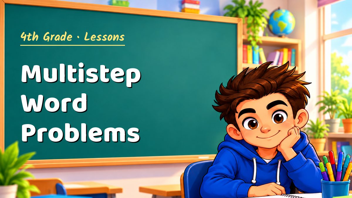 4th Grade math lesson: Multistep Word Problems – Maths PDF