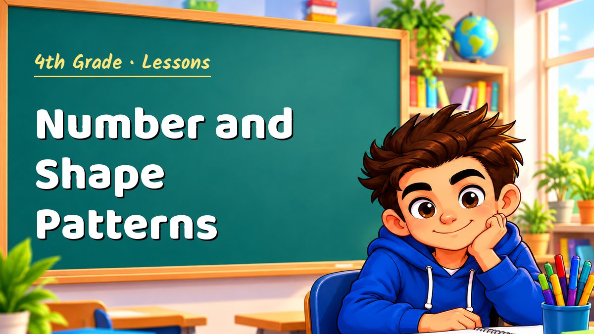4th Grade math lesson: Number and Shape Patterns – Maths PDF