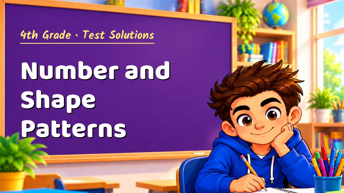4th Grade math test solutions: Number and Shape Patterns – Maths PDF