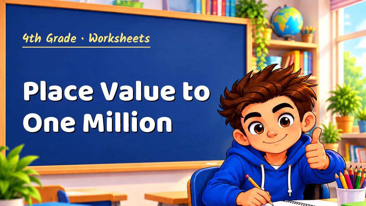 4th Grade math worksheet: Place Value to One Million – Maths PDF