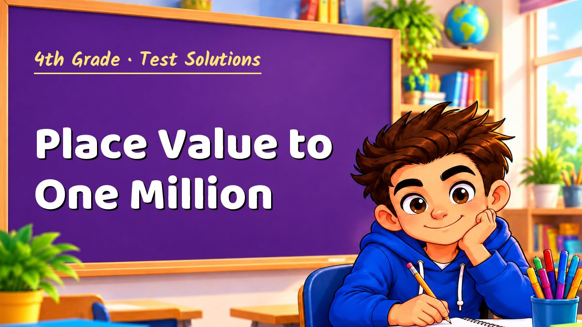 4th Grade math test solutions: Place Value to One Million – Maths PDF