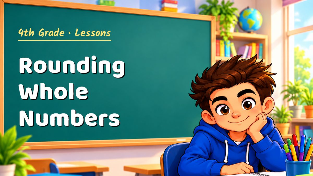 4th Grade math lesson: Rounding Whole Numbers – Maths PDF