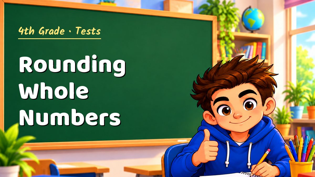 4th Grade math test: Rounding Whole Numbers – Maths PDF