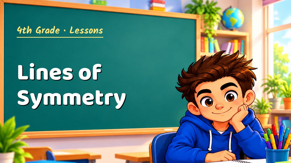 4th Grade math lesson: Lines of Symmetry – Maths PDF