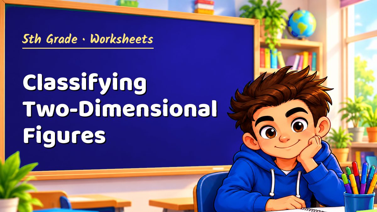 5th Grade math worksheet: Classifying Two-Dimensional Figures – Maths PDF