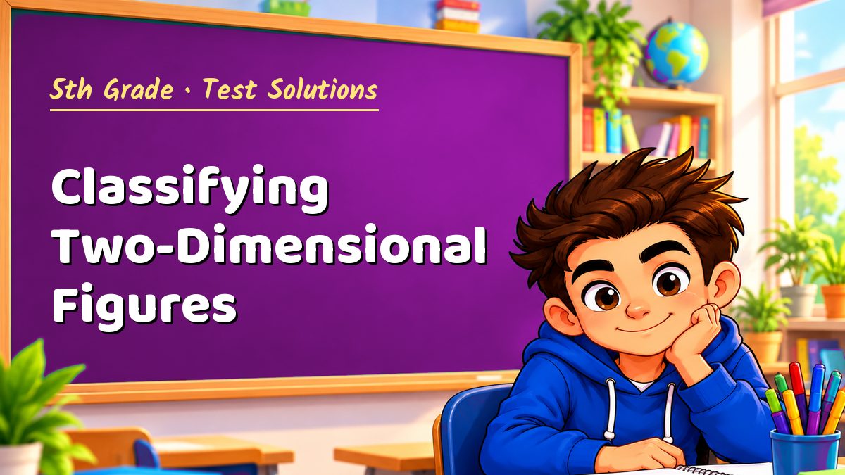 5th Grade math test solutions: Classifying Two-Dimensional Figures – Maths PDF