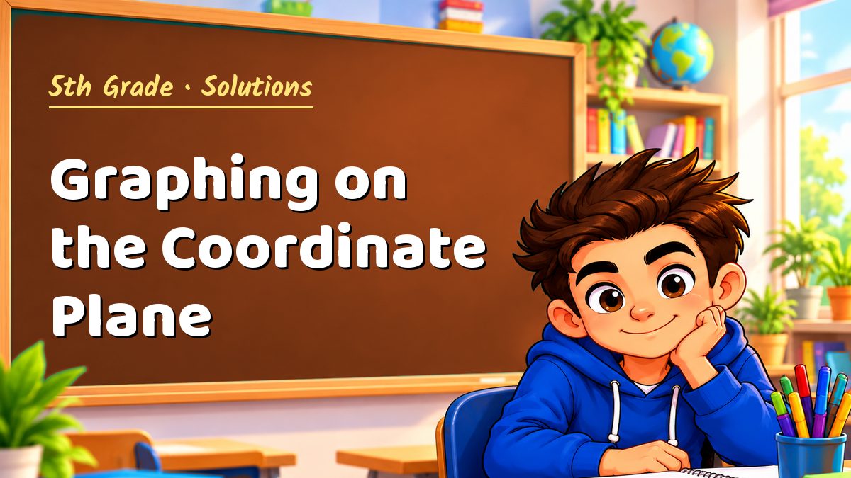 5th Grade math worksheet solutions: Graphing on the Coordinate Plane – Maths PDF