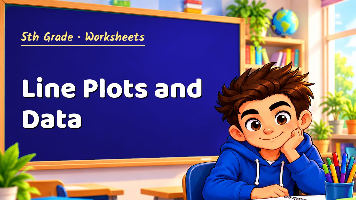 5th Grade math worksheet: Line Plots and Data – Maths PDF