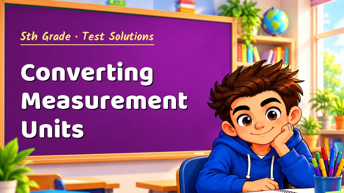 5th Grade math test solutions: Converting Measurement Units – Maths PDF