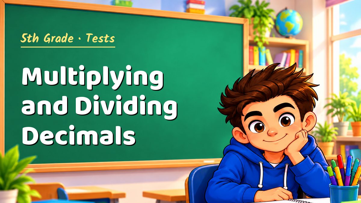 5th Grade math test: Multiplying and Dividing Decimals – Maths PDF