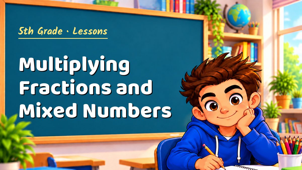 5th Grade math lesson: Multiplying Fractions and Mixed Numbers – Maths PDF