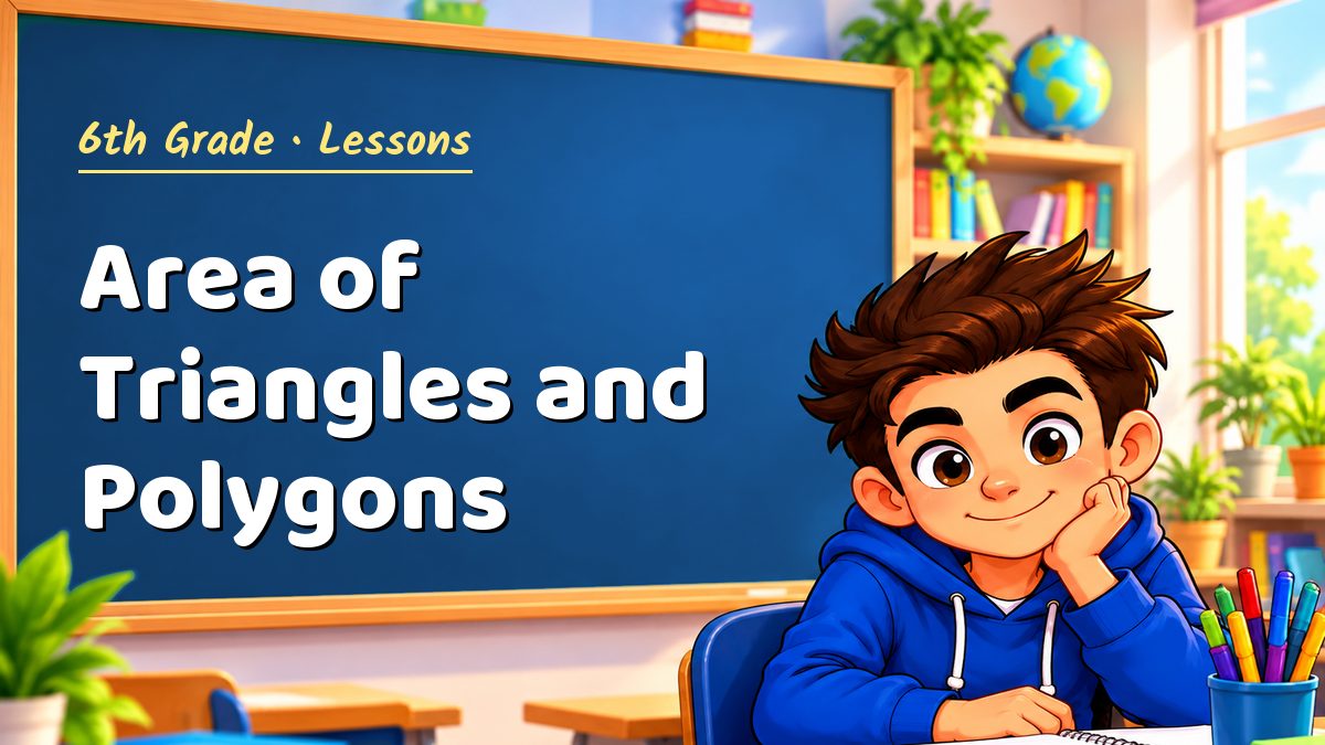 6th Grade math lesson: Area of Triangles and Polygons – Maths PDF