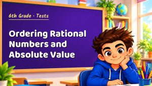6th Grade Ordering Rational Numbers and Absolute Value Test with Point Values (PDF)