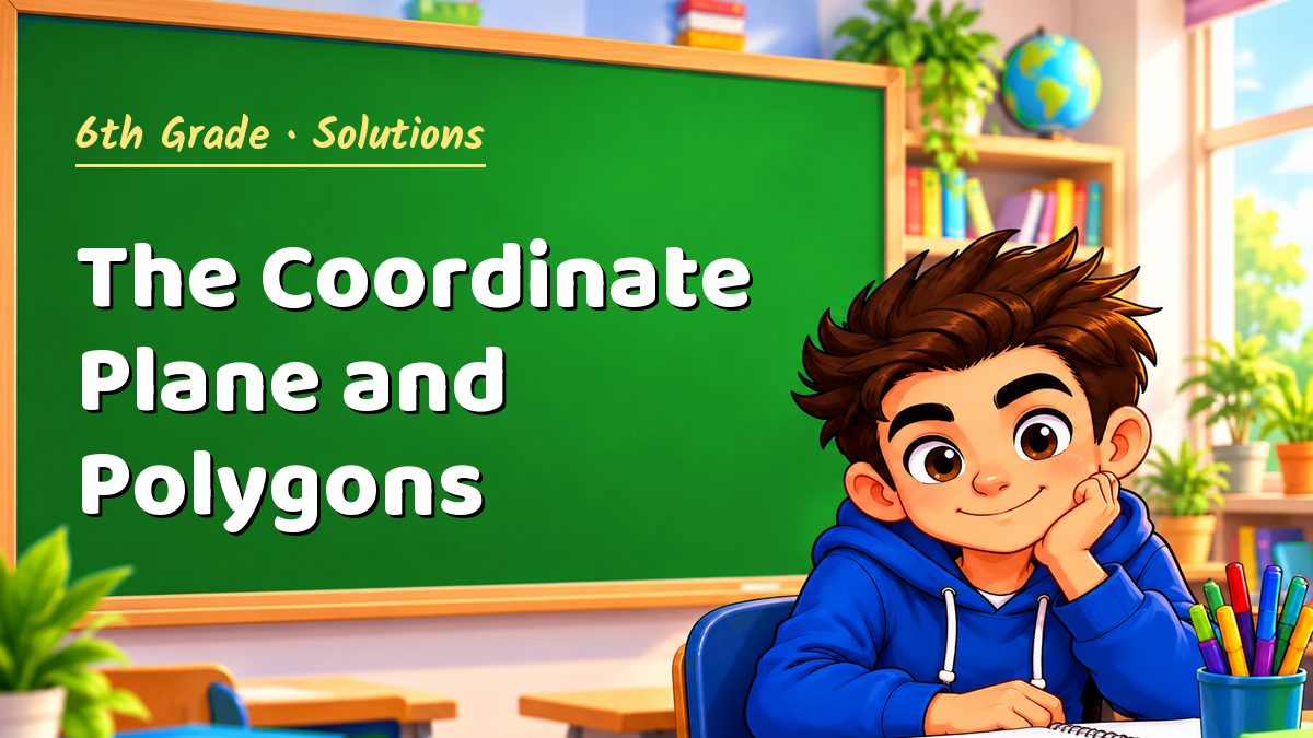 6th Grade math worksheet solutions: The Coordinate Plane and Polygons – Maths PDF