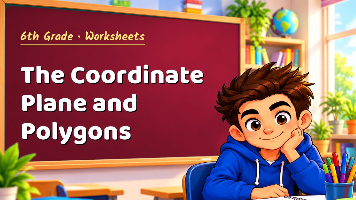 6th Grade math worksheet: The Coordinate Plane and Polygons – Maths PDF