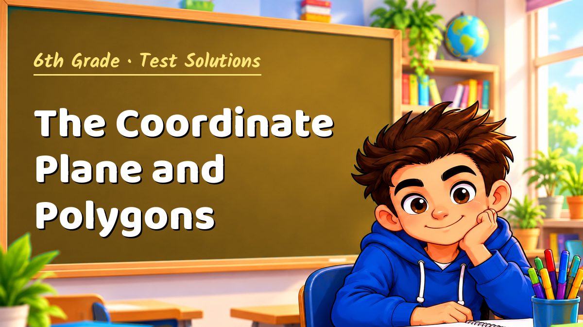 6th Grade math test solutions: The Coordinate Plane and Polygons – Maths PDF