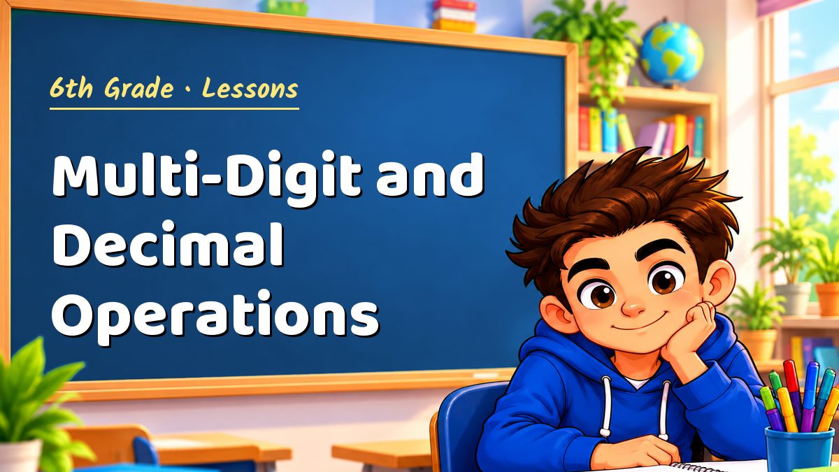 6th Grade math lesson: Multi-Digit and Decimal Operations – Maths PDF