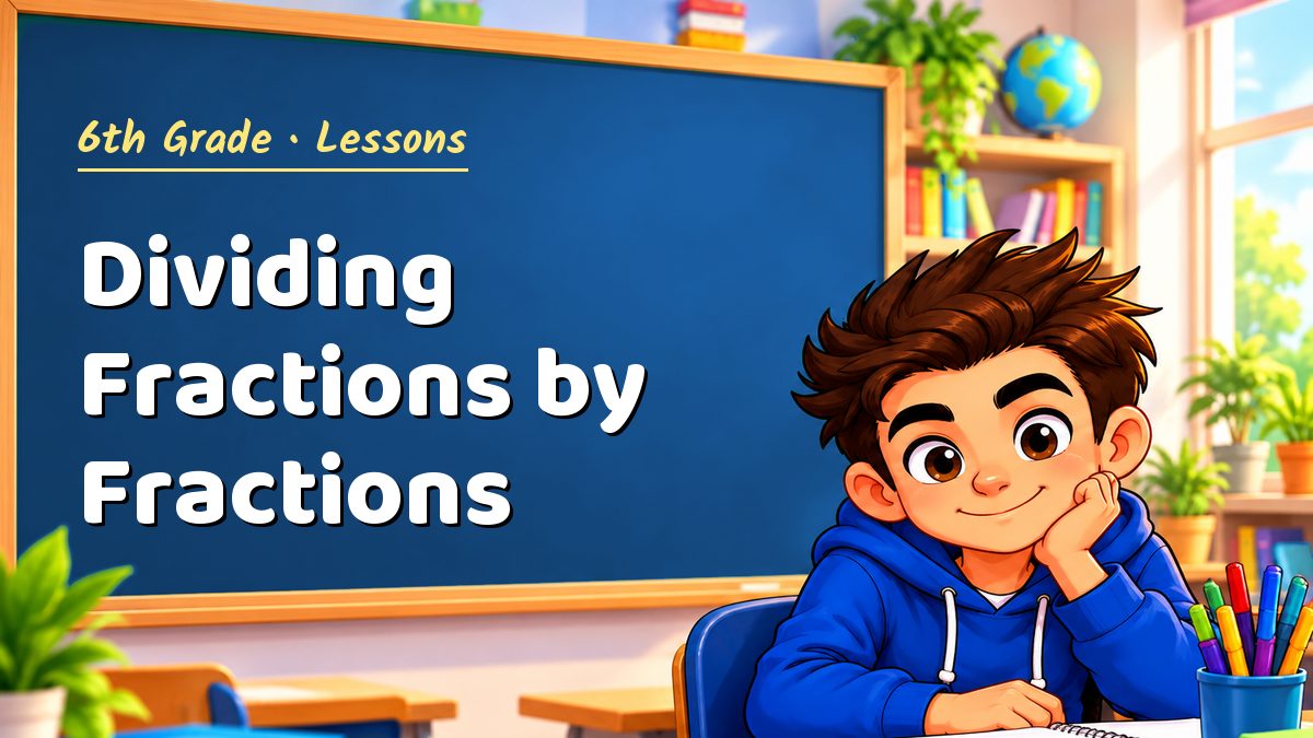 6th Grade math lesson: Dividing Fractions by Fractions – Maths PDF