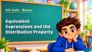 6th Grade Equivalent Expressions and the Distributive Property Quiz: 10 Questions with Explanations