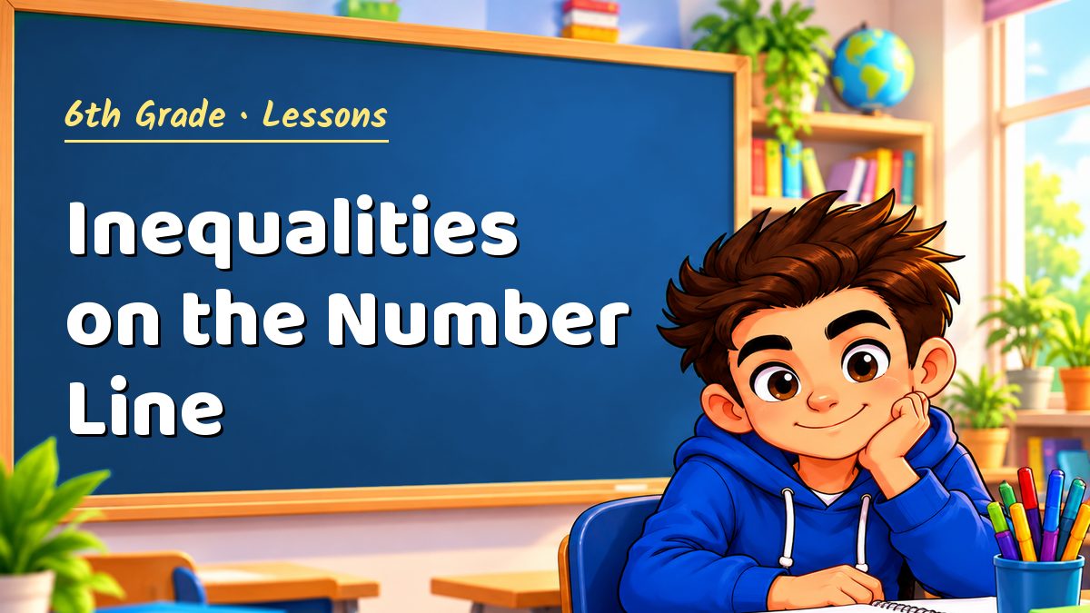 6th Grade math lesson: Inequalities on the Number Line – Maths PDF