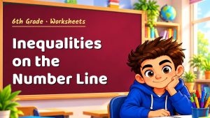 6th Grade Inequalities on the Number Line Worksheet (PDF)