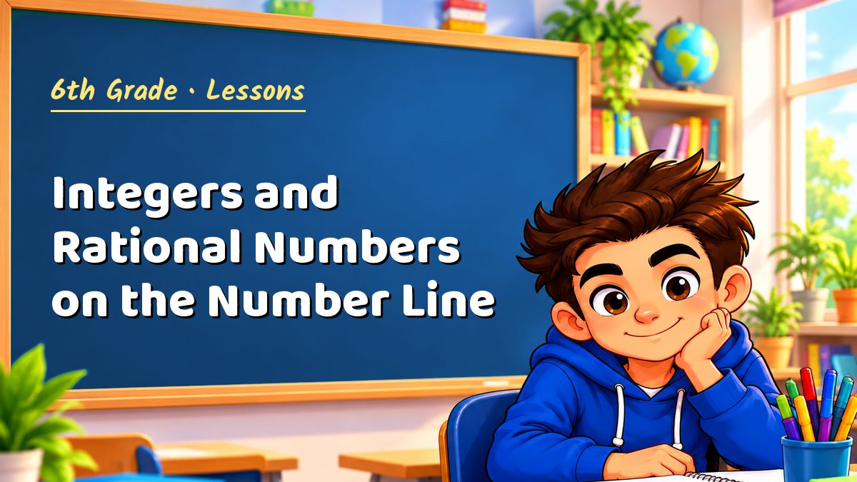 6th Grade math lesson: Integers and Rational Numbers on the Number Line – Maths PDF