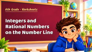 6th Grade Integers and Rational Numbers on the Number Line Worksheet (PDF)