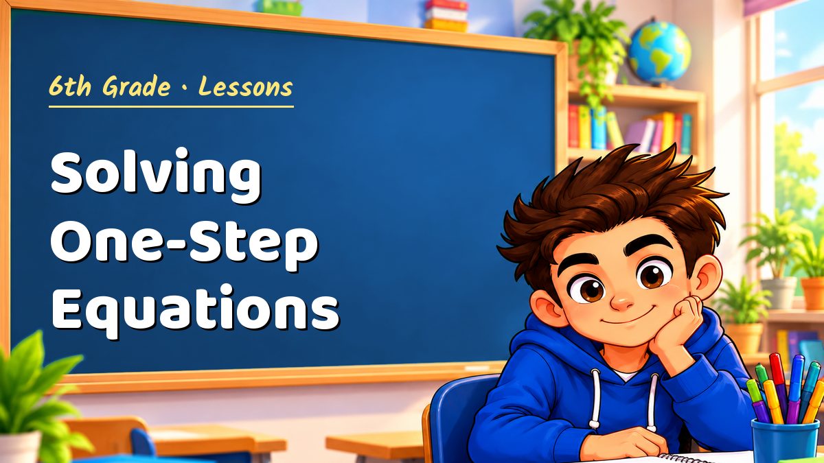 6th Grade math lesson: Solving One-Step Equations – Maths PDF