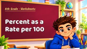6th Grade Percent as a Rate per 100 Worksheet (PDF)