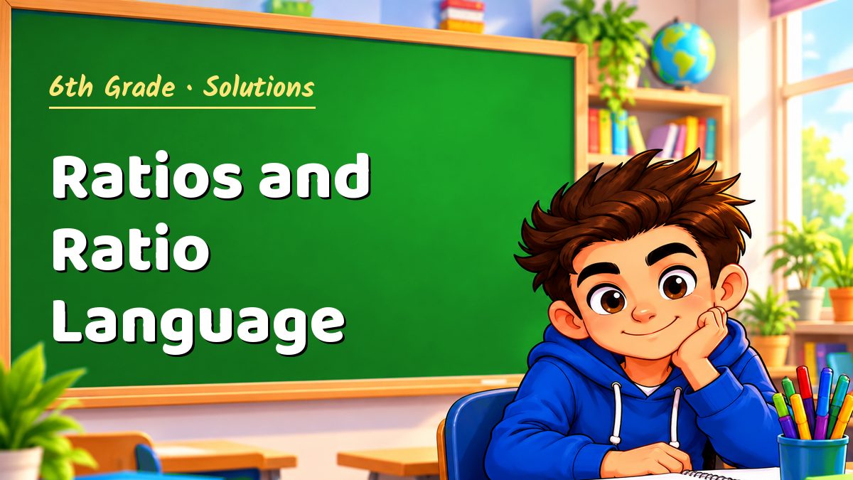 6th Grade math worksheet solutions: Ratios and Ratio Language – Maths PDF
