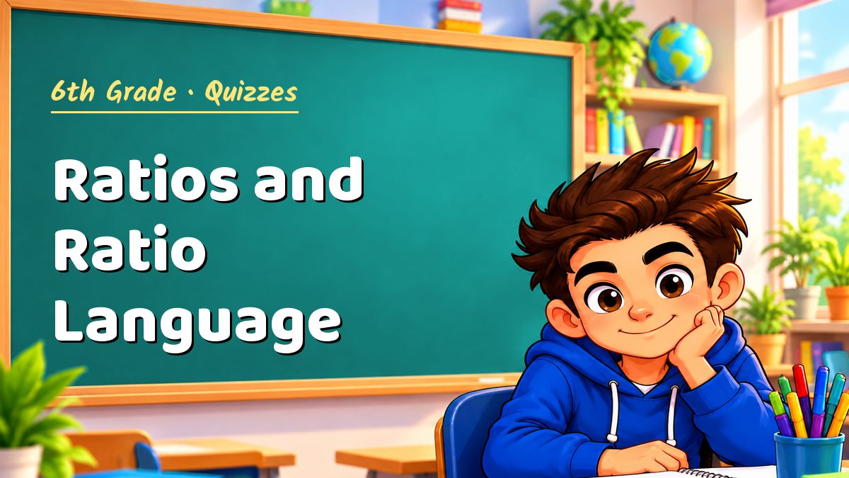 6th Grade math quiz: Ratios and Ratio Language – Maths PDF