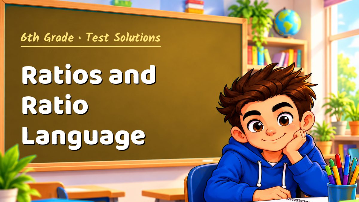 6th Grade math test solutions: Ratios and Ratio Language – Maths PDF