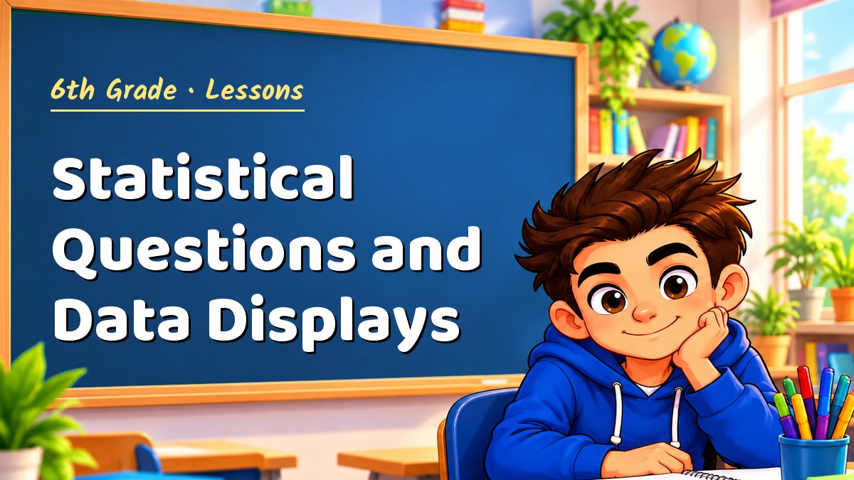 6th Grade math lesson: Statistical Questions and Data Displays – Maths PDF
