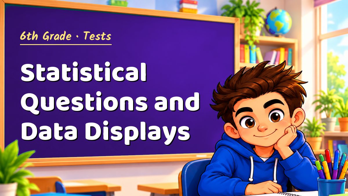 6th Grade math test: Statistical Questions and Data Displays – Maths PDF