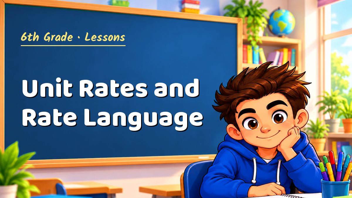 6th Grade math lesson: Unit Rates and Rate Language – Maths PDF