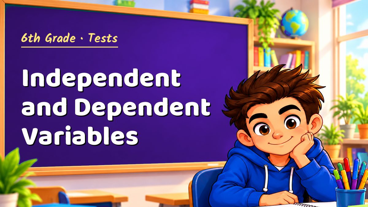 6th Grade math test: Independent and Dependent Variables – Maths PDF