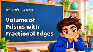 6th Grade Volume of Prisms with Fractional Edges Lesson (Free PDF)